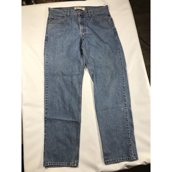 Levis 550 Jeans Mens 36x34 Relaxed Fit Tapered Leg Medium Wash Blue Denim - Picture 1 of 9
